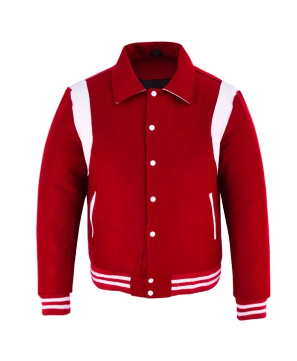 Baseball Red Wool Lettermen Varsity Jacket Main