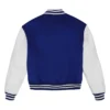 Blue And White Mens Varsity Jacket Back 2