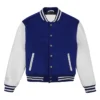 Blue And White Mens Varsity Jacket Main