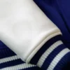 Blue And White Mens Varsity Jacket Sleeves
