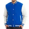 Blue and White Baseball Varsity Jacket Main