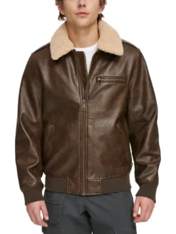 Harry Brown Leather Flying Aviator Bomber Jacket