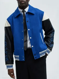 Lettermen Mens Royal Blue Varsity Jacket Main