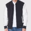 Martinez Black And White Varsity Wool Jacket Main