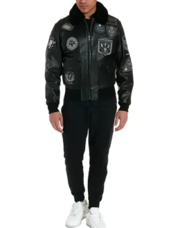 Mens Aviator G 1 Flight Jacket Stand Up