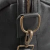 Mens Black Leather Duffle Bag Hock