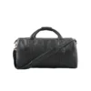Mens Black Leather Duffle Bag Main