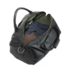 Mens Black Leather Duffle Bag Pants