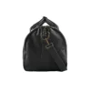 Mens Black Leather Duffle Bag Side