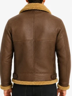 Mens Brown Shearling B3 Bomber Jackets