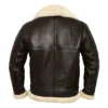 Mens Leather B3 Bomber RAF Pilot Jacket Back