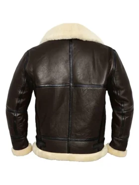 Men's Leather B3 Bomber RAF Pilot Jacket Back