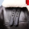 Mens Leather B3 Bomber RAF Pilot Jacket Belted