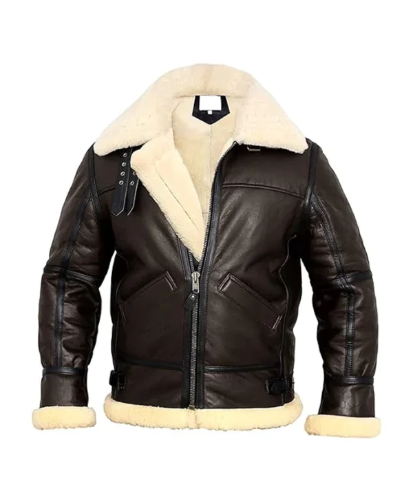 Mens Leather B3 Bomber RAF Pilot Jacket Main