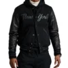 NY Yankees Baseball Black Bomber Jacket New York