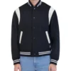 Navy Blue Letterman Varsity Jacket Closure