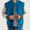 Roderick Sky Blue and White Varsity Letterman Jacket Main