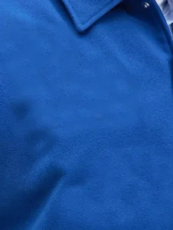 Royal Blue White Varsity Jacket For Mens Collar