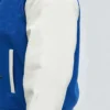 Royal Blue White Varsity Jacket For Mens Sleeves