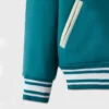 Stylish Cambridge Green Varsity Lettermen Jacket Pockets