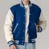 Unisex Navy Blue Varsity Lettermen Jacket Main