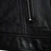 Black Women Real Leather Cafe Racer Jacket Zipper