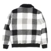 Chavez Checked Snap Tab Wool Varsity Jacket Backside
