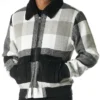Chavez Checked Snap Tab Wool Varsity Jacket Main