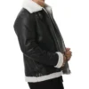Mens B3 Black Shearling Aviator Pilot Bomber Jacket Inner