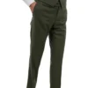 Mens Olive Green Slim Fit Wedding Suit Pant