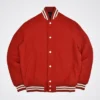 Mondor Red Wool Varsity Jacket Main