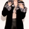 Monroe Black Mink Fur Jacket Collar