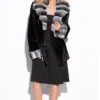 Monroe Black Mink Fur Jacket Stand Up