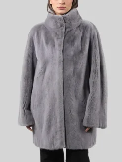 Persian Karakul Lamb Mink Fur Gray Jacket Main