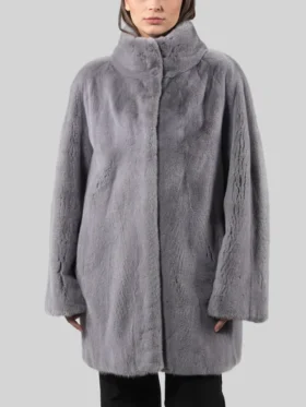 Persian Karakul Lamb Mink Fur Gray Jacket Main
