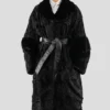 Persian Lamb Astrakhan Black Fox Fur Coat Main
