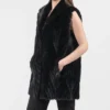 Persian Lamb Fur Waistcoat Vest Side
