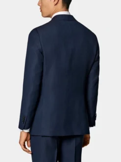 Slim Fit Navy Blue 2 Piece Mens Formal Suit Back
