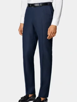 Slim Fit Navy Blue 2 Piece Mens Formal Suit Pant