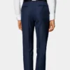 Slim Fit Navy Blue 2 Piece Mens Formal Suit Pocket