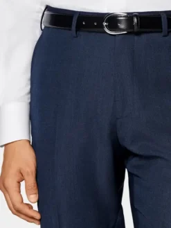 Slim Fit Navy Blue 2 Piece Mens Formal Suit Zip