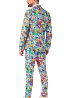 SpongeBob Frenzy Mens Multicolor Suit Back