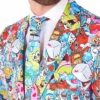 SpongeBob Frenzy Mens Multicolor Suit Collar