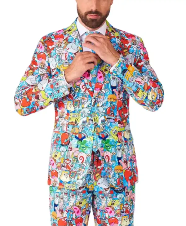 SpongeBob Frenzy Mens Multicolor Suit Main