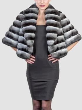 Womens Chinchilla Short Fur Jacket Style