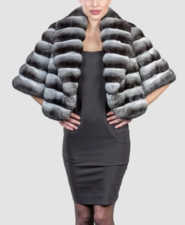 Womens Chinchilla Short Fur Jacket Style
