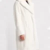Womens Tailored Fit White Persian Lamb Fur Coat Side