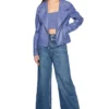 Light Purple Womens Biker Leather Jacket Stand Up
