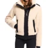 Womens White Winter Shearling Fur Jacket Main