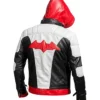 Arkham Knight Batman Red Hood Leather Jacket Back